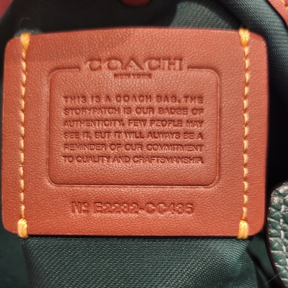 Coach Green Leather Shoulder Bag - Picture 5 of 7